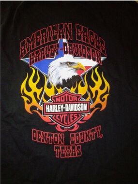 NEW Harley-Davidson Denton County Texas Black Graphic Tee men’s medium
